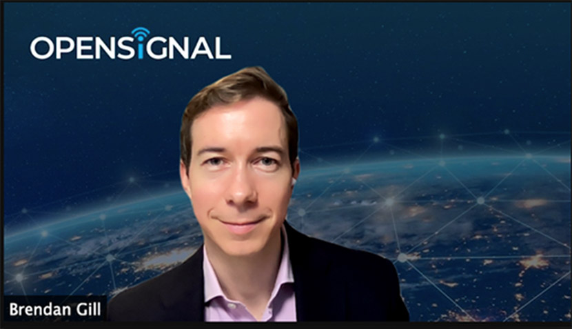 オンラインで祝辞を述べたOpensignal CEOのブレンダン・ジル氏