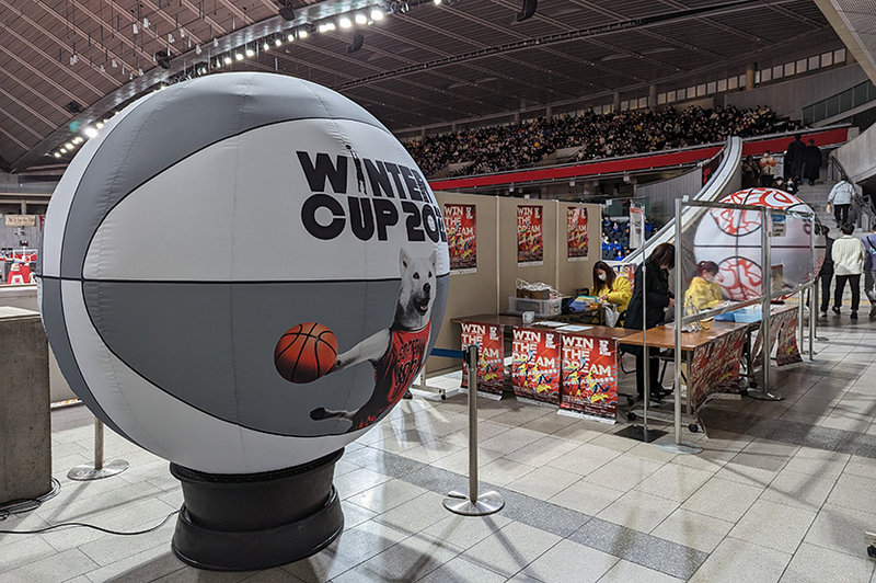 会場周辺はウインターカップ一色。早くも気分が盛り上がる！