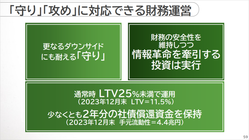 「守り」「攻め」に対応できる財務運営