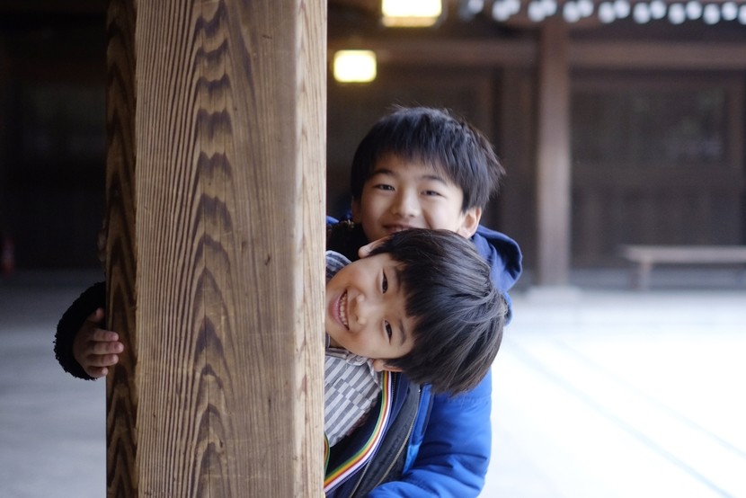 子どもが中心にくるように撮影