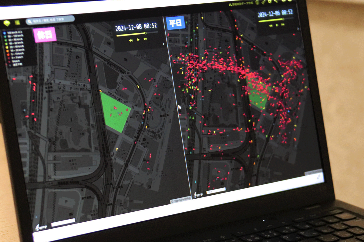 人の流れを1分単位で動画分析。防災から観光まで幅広く活用できる人流