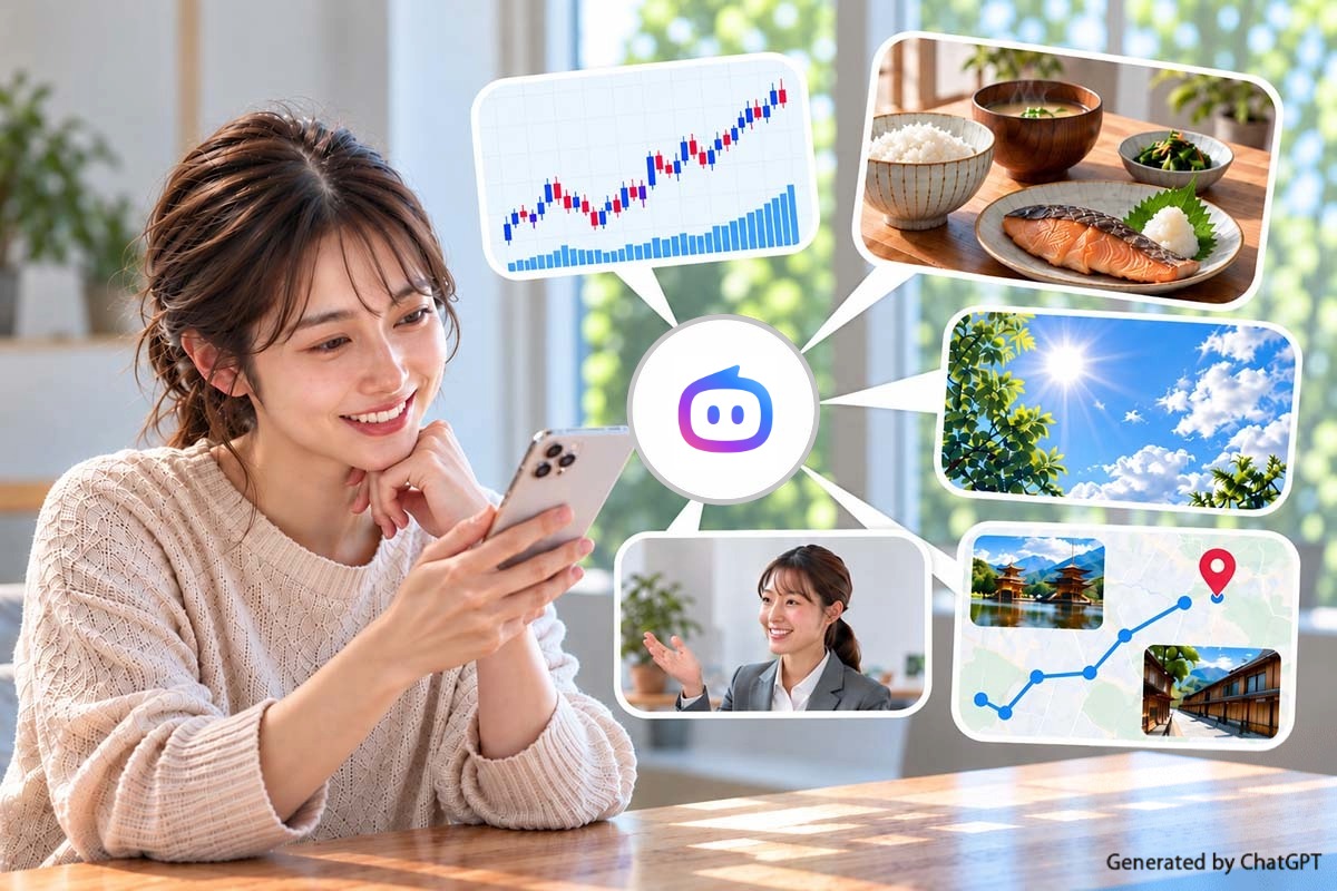 Agent iで日常のさまざまな相談をするイメージ