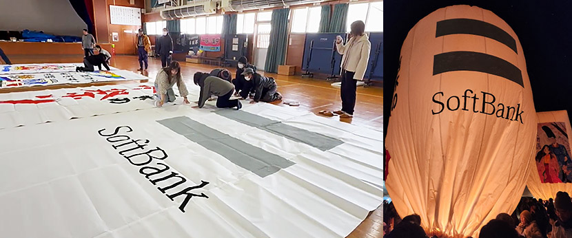 祭り当日に夜空へと舞い上がりました!