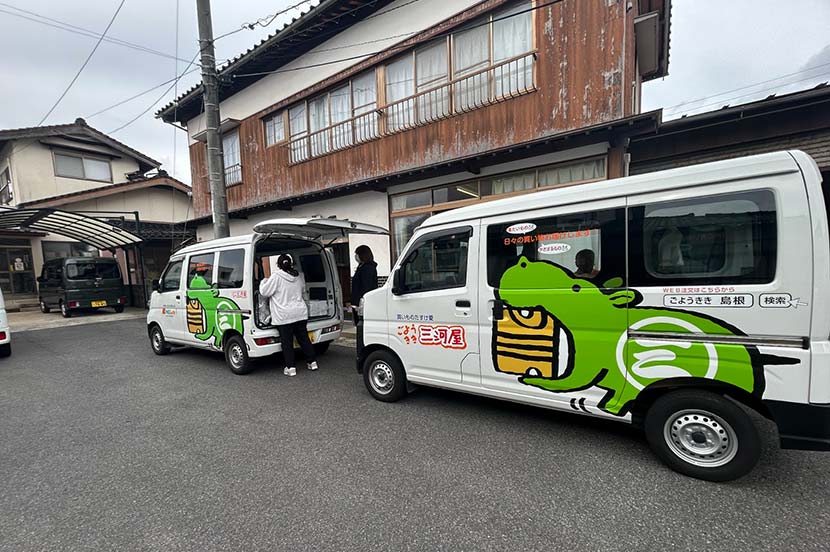 往路でお弁当を届けて復路でわかめをスーパーへ届けた約17kmの自律飛行