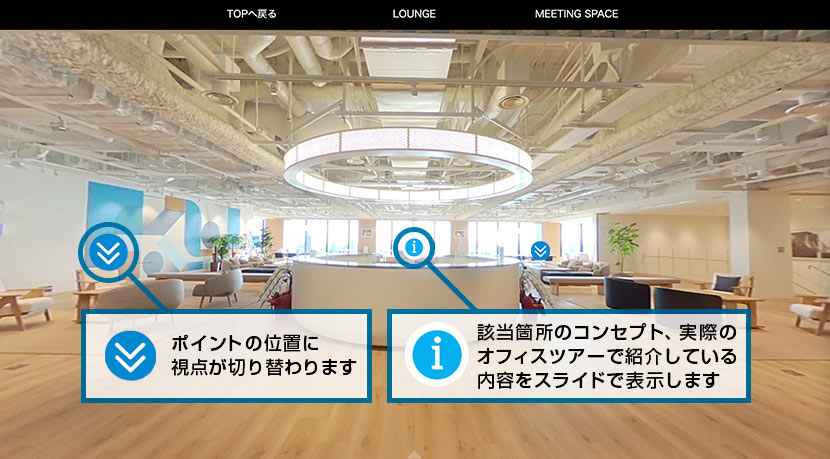 バーチャルツアーはウェブサイトから参加できる