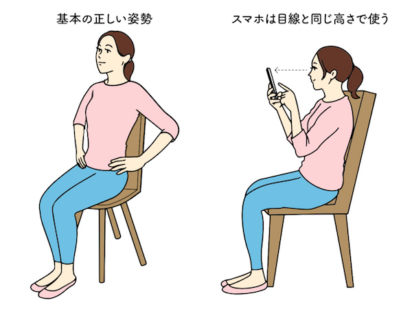 正しいスマホ姿勢は？