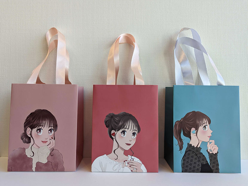 花衣ソノさん書き下ろしのショッピングバッグももらえる!「HeartBuds」は全国のソフトバンクショップで発売中