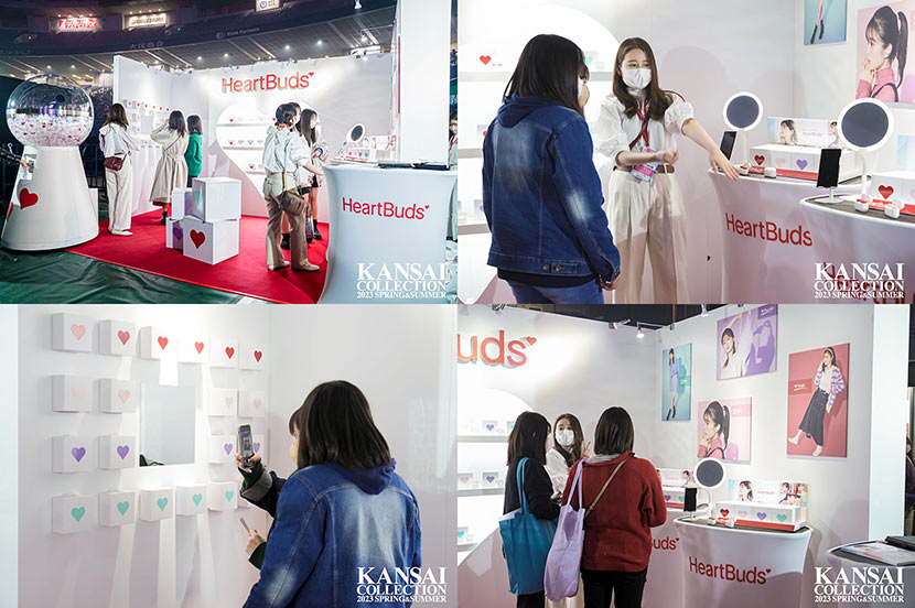 ハートがいっぱい♡「HeartBuds」ブースに連なる長蛇の列
