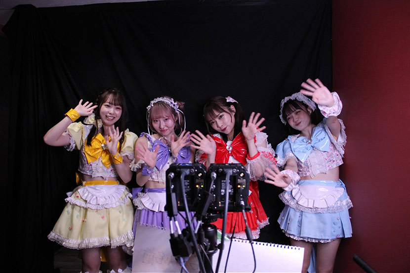 VR撮影をするスーパーベイビーズとCANDY TUNE