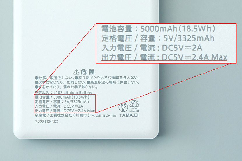充電速度の出力(W)