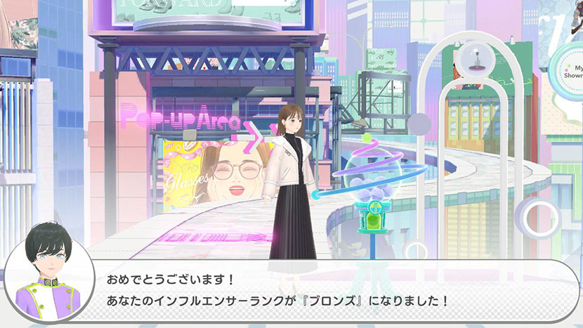 実際にゲームに挑戦! 個性豊かなファッションコーディネートで、目指せトップインフルエンサー!