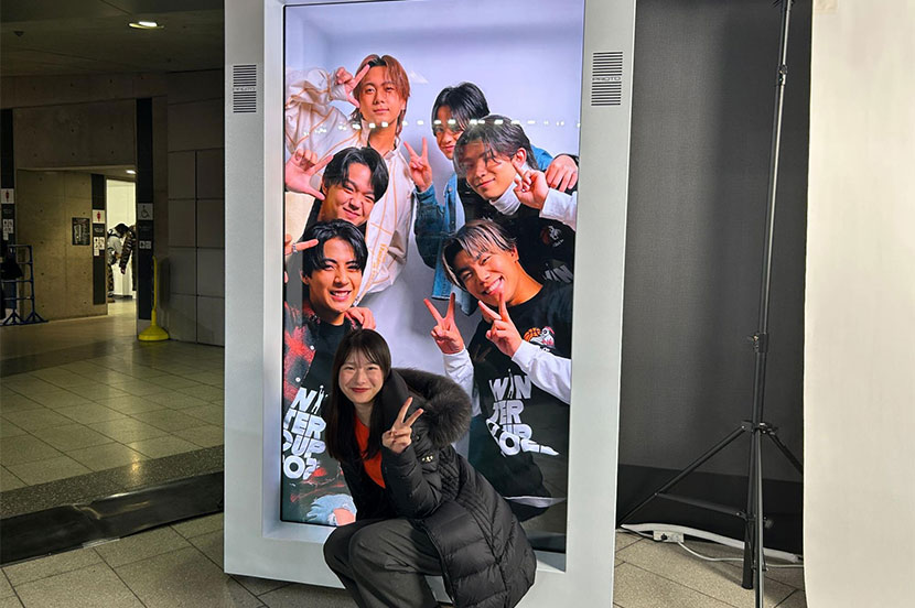 河村選手が会場に! 2Dホログラムと撮影ができるフォトブース体験も