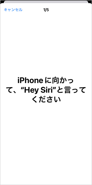 表示される手順に沿ってSiriを設定