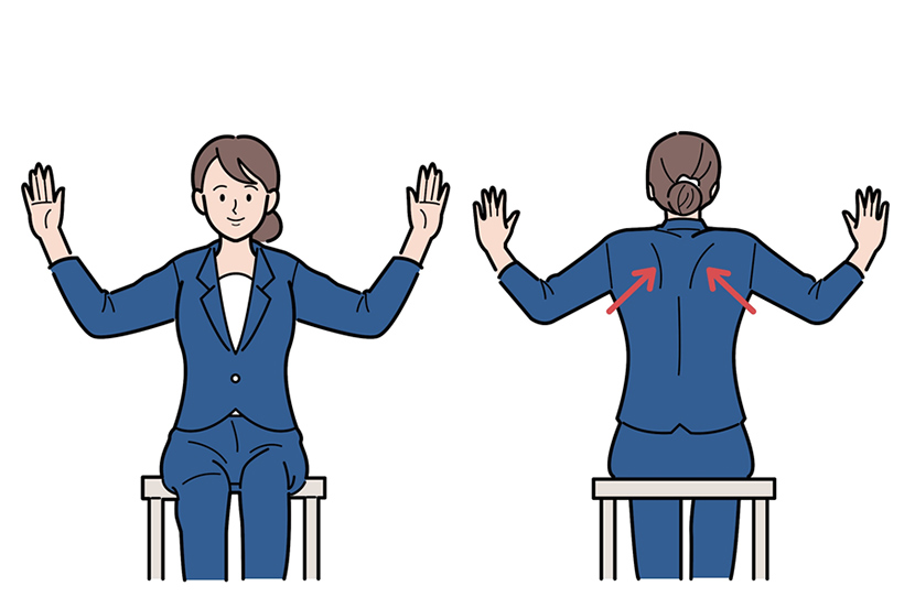 巻き肩改善には「肩甲骨を閉じる運動」が効果的！