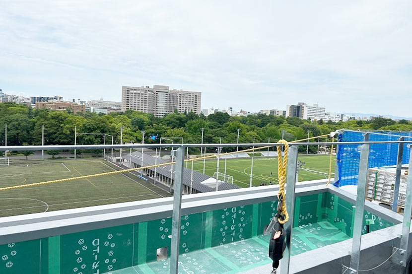 A view from the STATION Ai facility while under construction