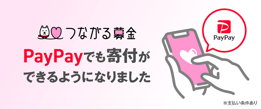 つながる募金 PayPayでも寄付ができるようになりました