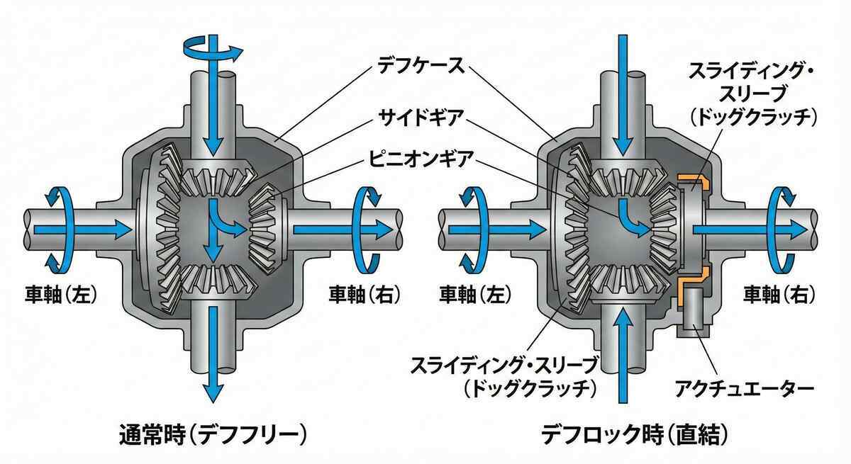 LSDとデフロックはどう違う？機械式LSDや電子制御ブレーキLSDなど構造 