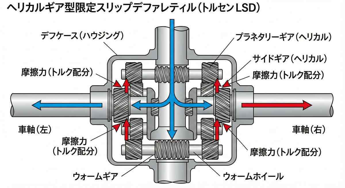 LSDとデフロックはどう違う？機械式LSDや電子制御ブレーキLSDなど構造 