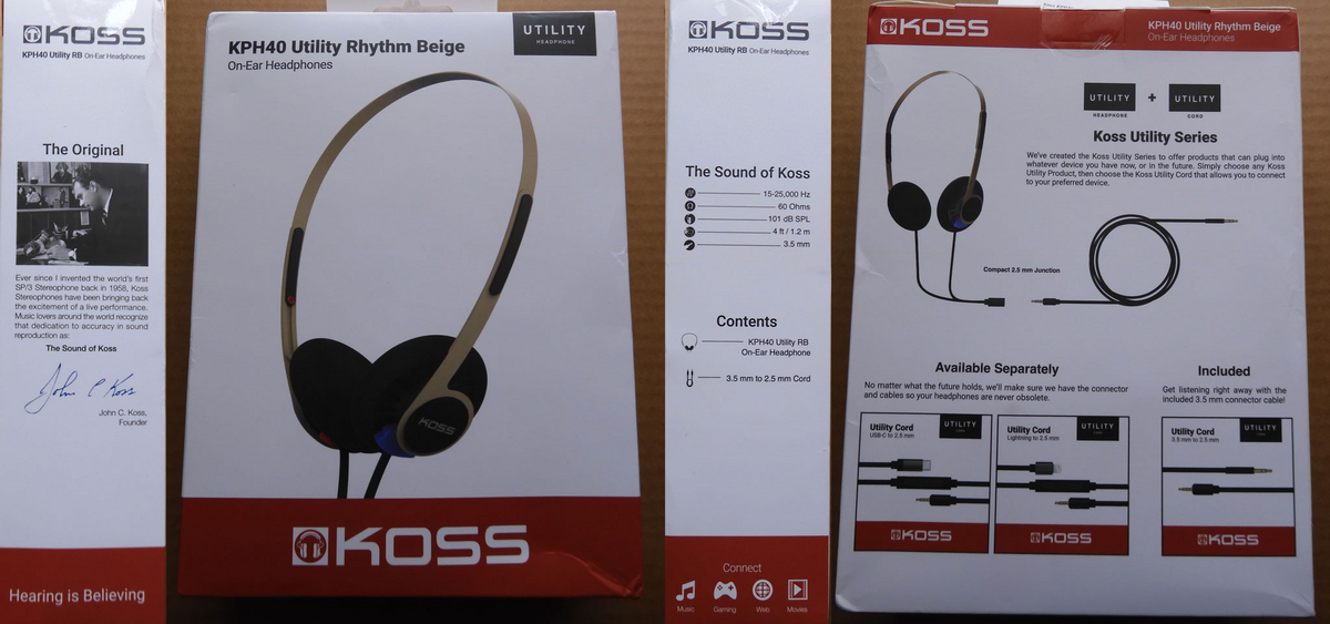KOSS KPH40 Utility (Rhythm Beige) - 旅路の果て