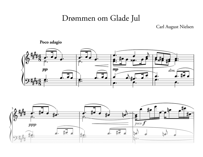 Carl Nielsen: Drømmen om ‘Glade Jul’ sheet music