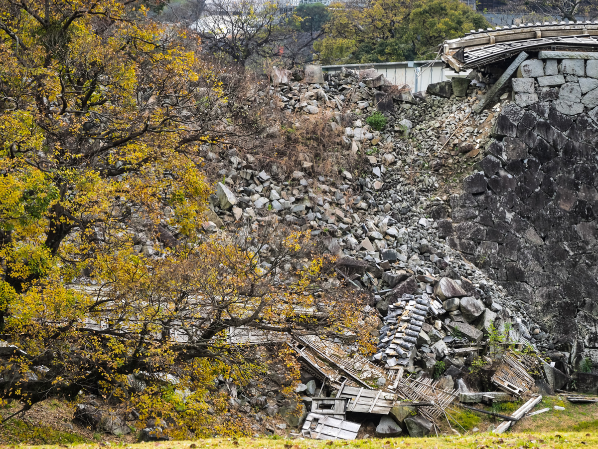 2016年の熊本地震で被災した熊本城