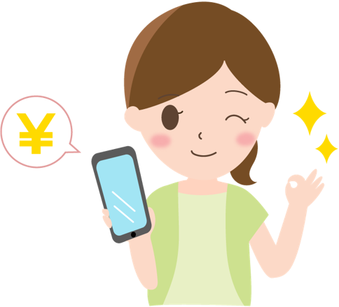 スマホを持った女性