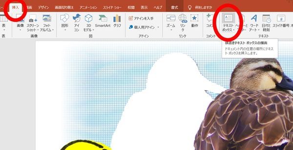 テキストボックスの挿入