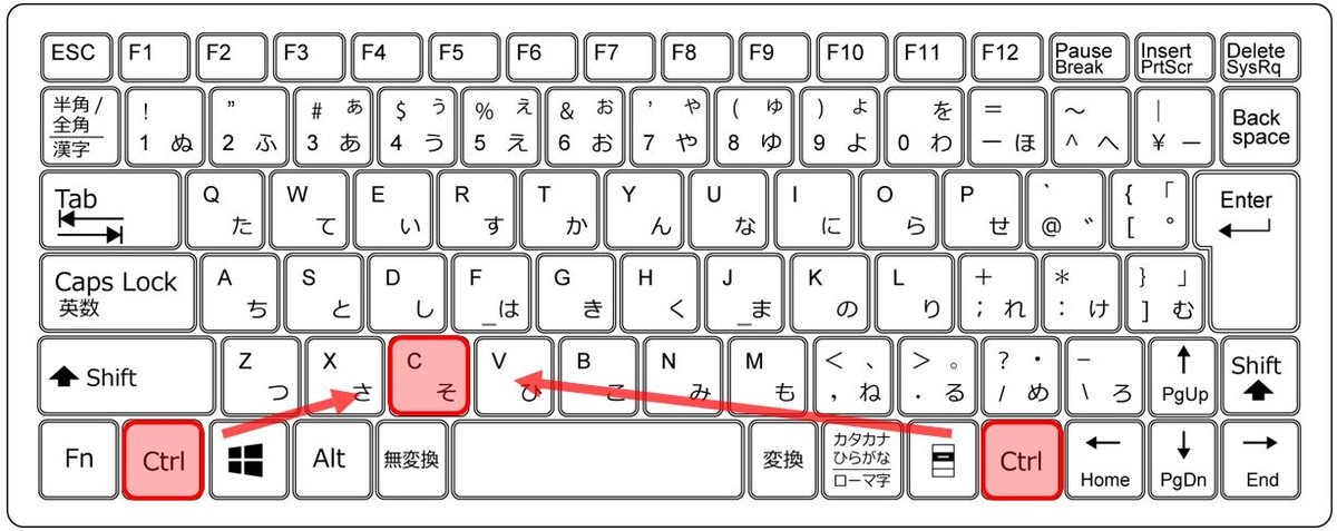 Ctrl+Cでコピー
