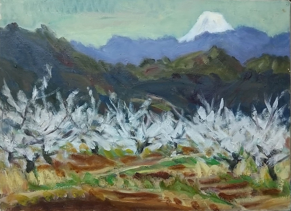 油絵「曽我梅林」 絵画 P8 油絵「曽我梅林」 絵画 P8