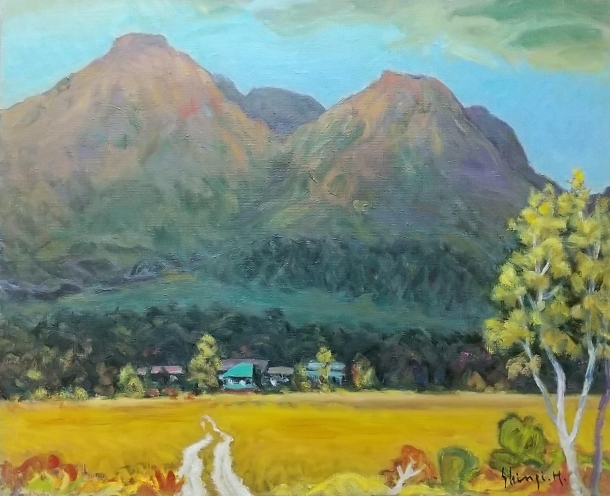 山小屋への道 1990 F15 - ある画家と風景と猫