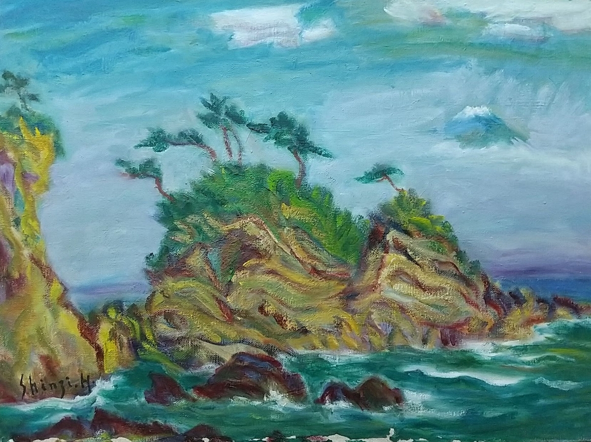 美術品・アンティーク・コレクション 油絵「曽我梅林」 絵画 P8 油彩画