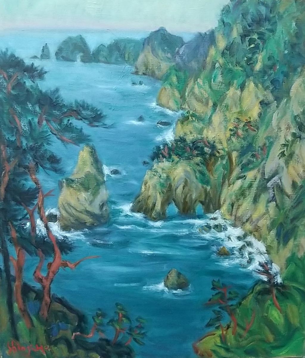 水彩画「荒崎海岸」 水彩画「荒崎海岸」