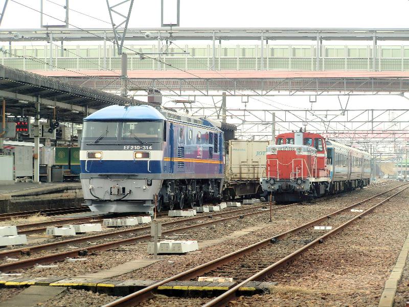 19年2月7日 予讃線多度津駅でef210 314号機に出会いました Jr撮影日記