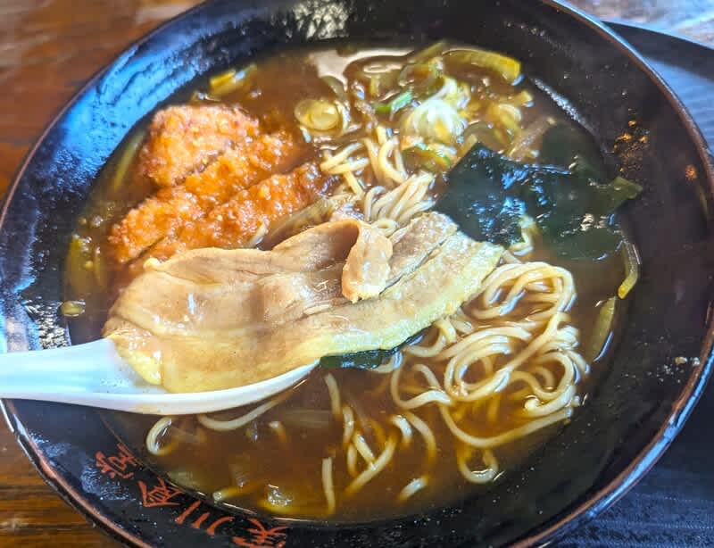 実川食堂＠銚子 利根川の河口エリアにもあった「和風カレーラーメン