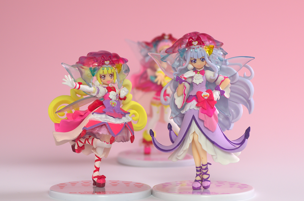 Hugプリ大成功でみんながうれしい ｈｕｇっと プリキュア キューティーフィギュア4 せいぶつへいきと写真