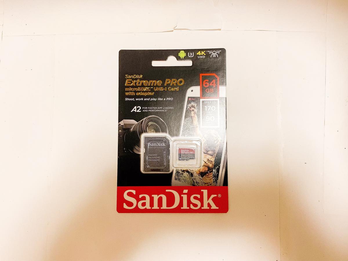 楽天からGoPro用に注文していたマイクロSDカードが届きました
