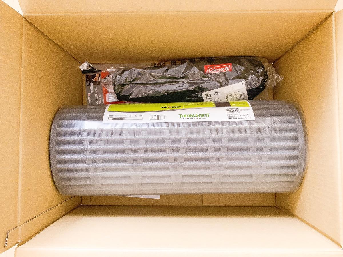 注文していたキャンプ道具が届きました