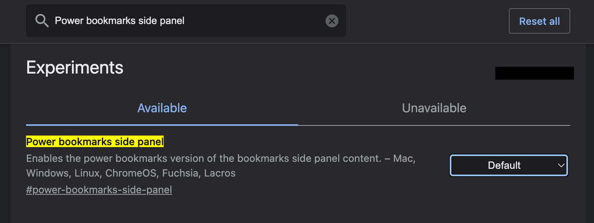 Power bookmarks side panel