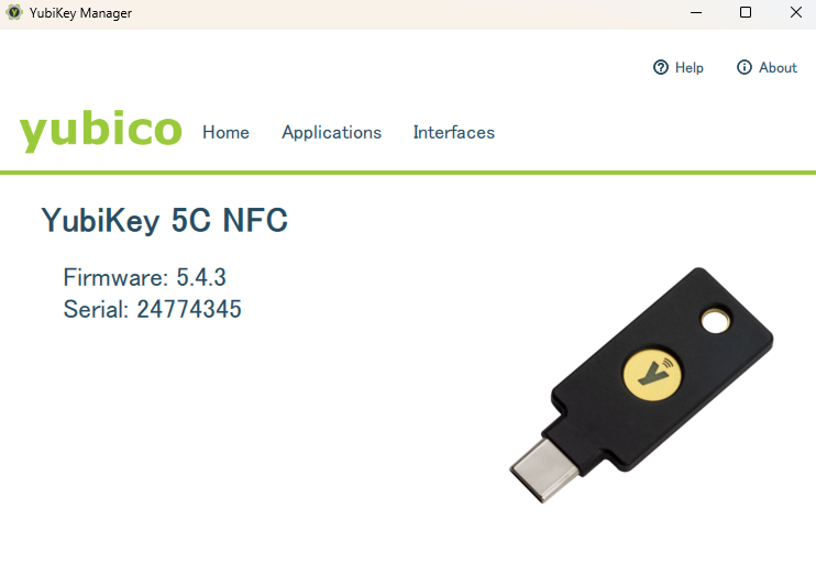 YubiKey5C NFCバージョン