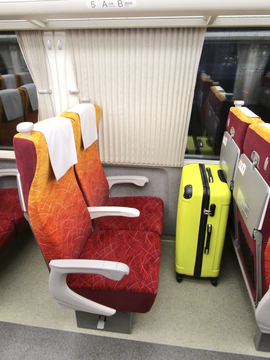 特急「ひだ」の荷物置き場について