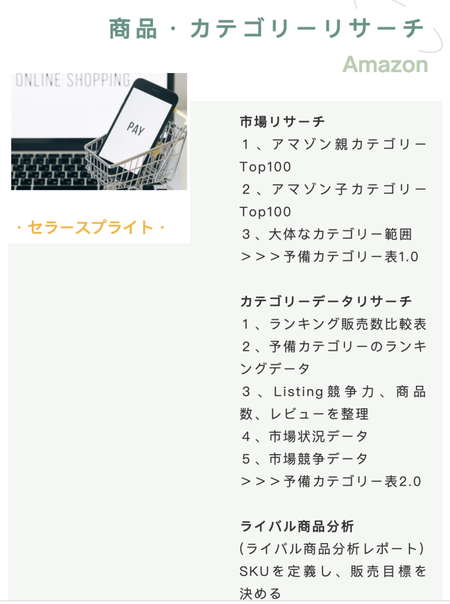 Amazon 商品 カテゴリーリサーチ Sellersprite