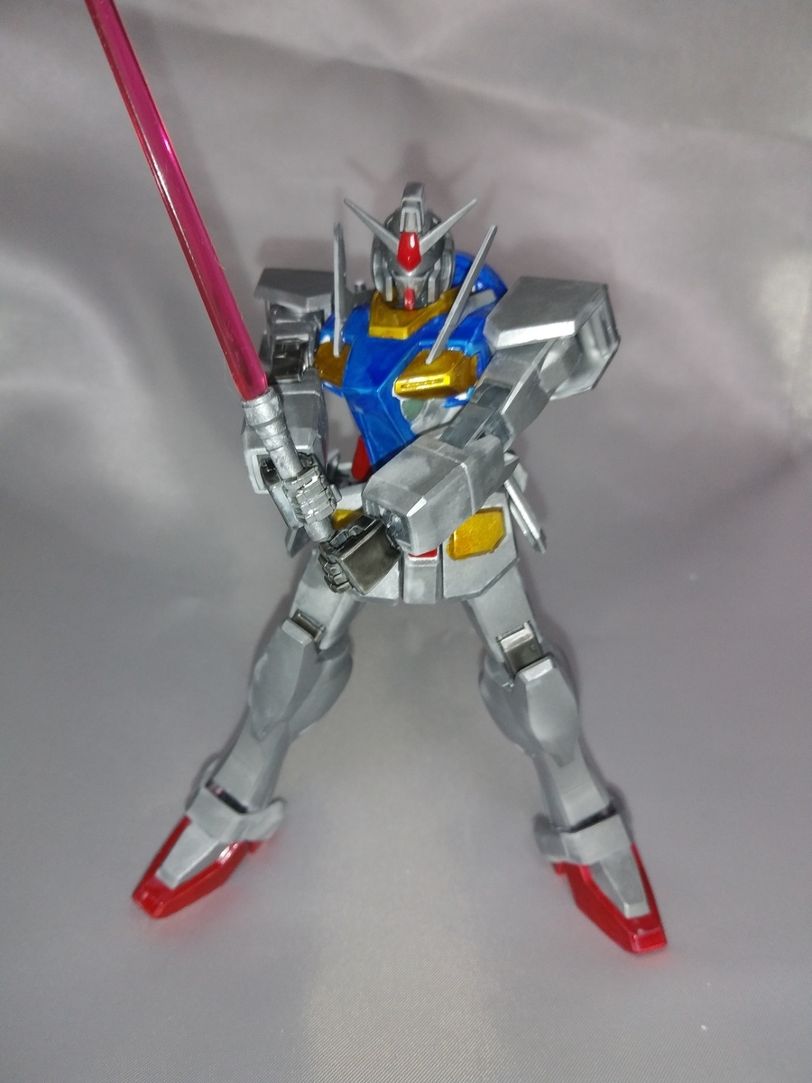ガンプラ Oガンダム ビームサーベル 両手持ち ポーズ1