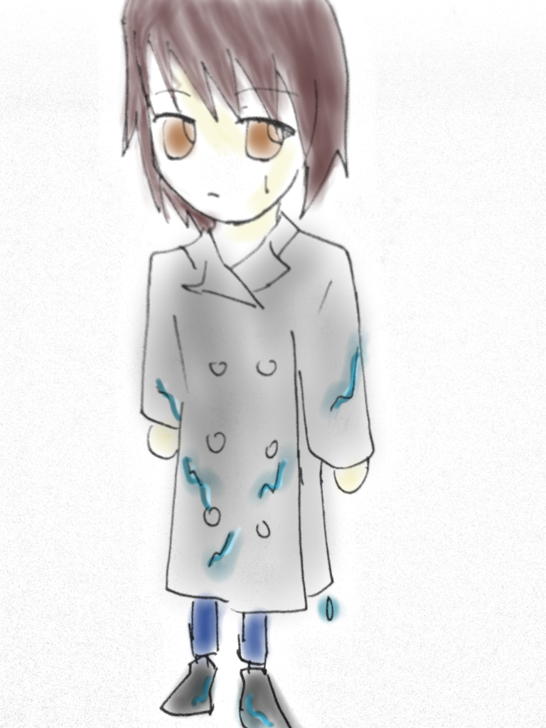びしゃびしゃのコート 月と雨音