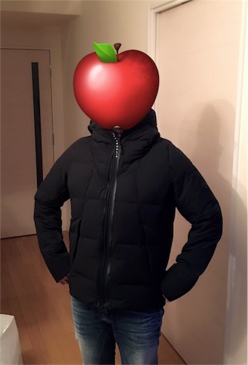 f:id:sennich:20151224121900j:image 水沢ダウン シャトルMサイズを着たサイズ感。モデル身長は170㎝、胸囲97cm、体重67kg。ジャストサイズがお勧め。