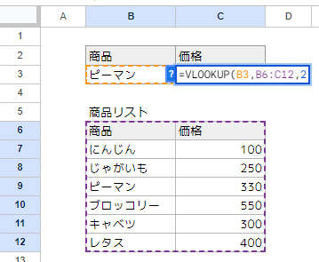 取り出す列番号を指定する図