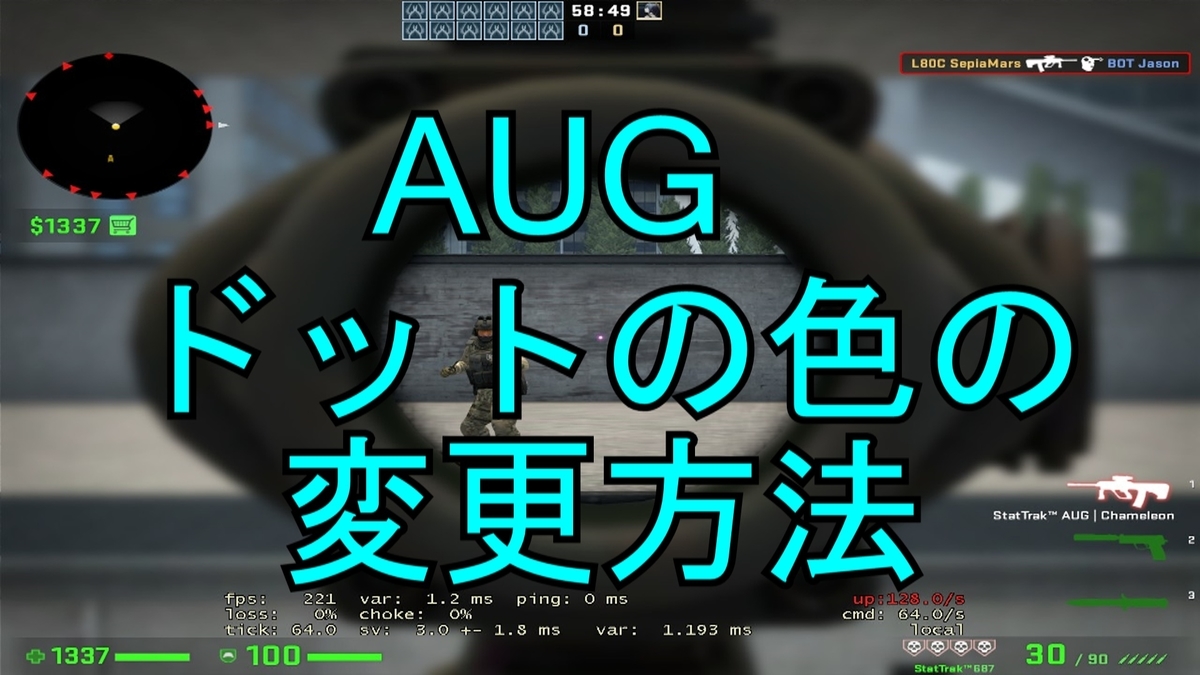 Csgo Aug クロスヘアドットの色の変え方 Sepiamarsブログ