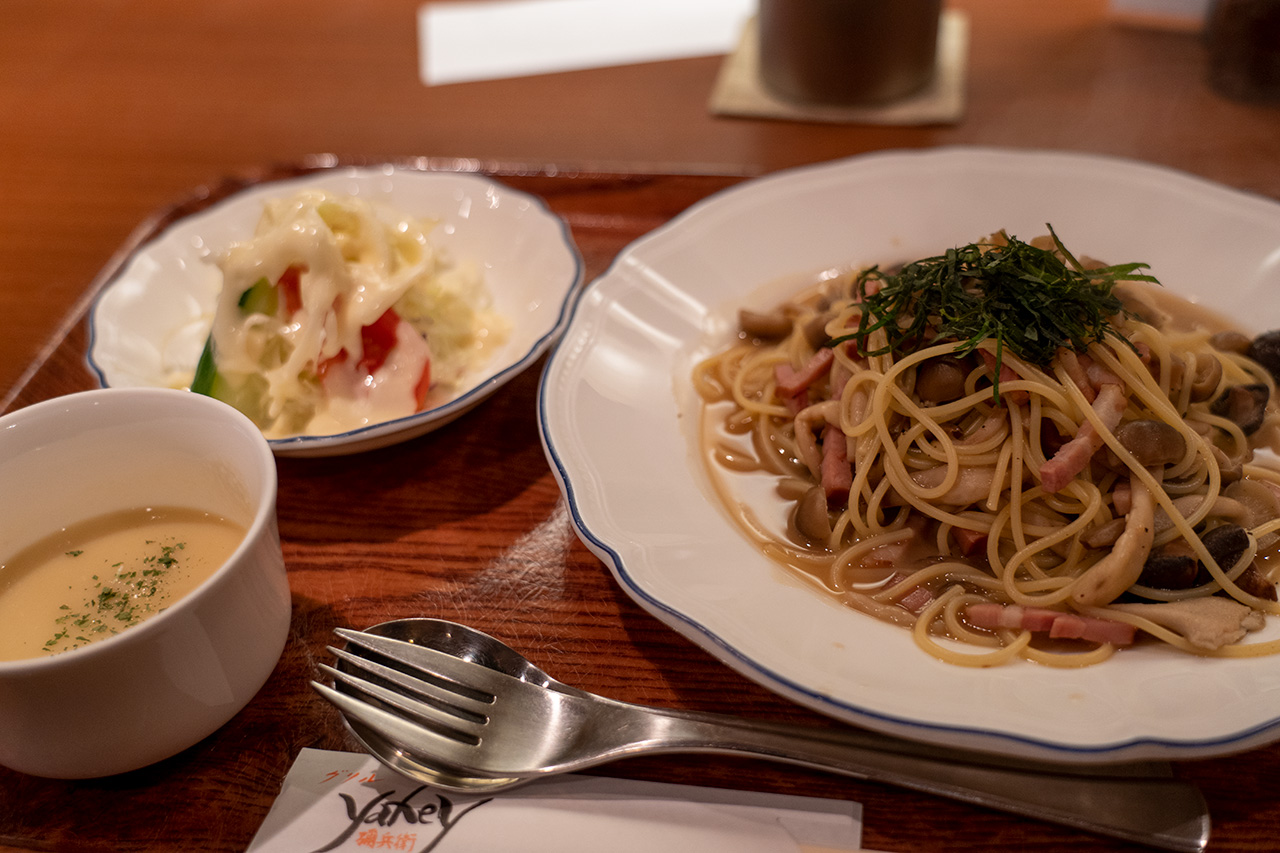 上七軒グリル彌兵衛のパスタランチ