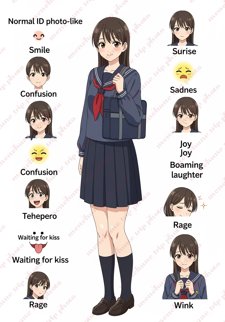 Imagen 4で生成した表情差分一覧