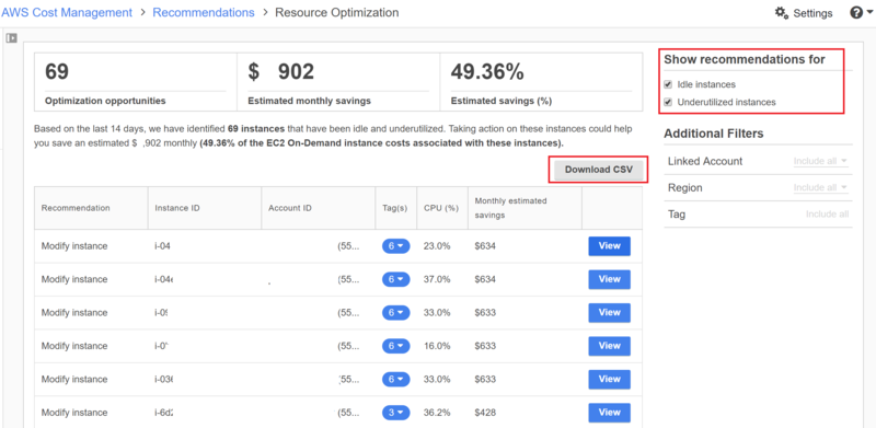 Ec2の無駄遣いを指摘する Resource Optimization Recommendations がリリースされました サーバーワークスエンジニアブログ