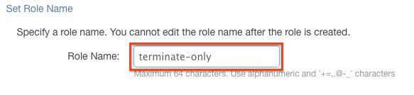 Enter Role Name